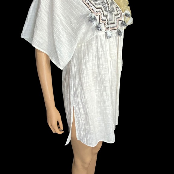 J. Crew Embroidered Tassel Beach Dress Tunic Top XS/S - Picture 7 of 13
